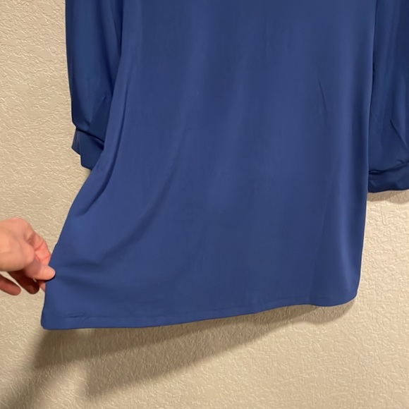 H & M cobalt blue shirt sleeve blouse womens shirt small Southwest Airlines🛫 - Picture 5 of 5